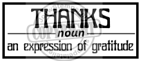 thanks noun 6x2-64cm